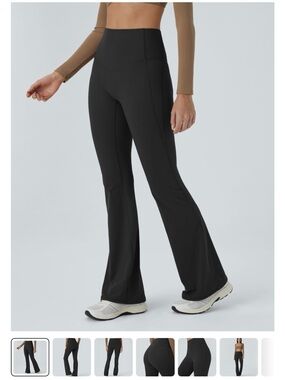 HALARA Black High-Rise Flare Leggings
